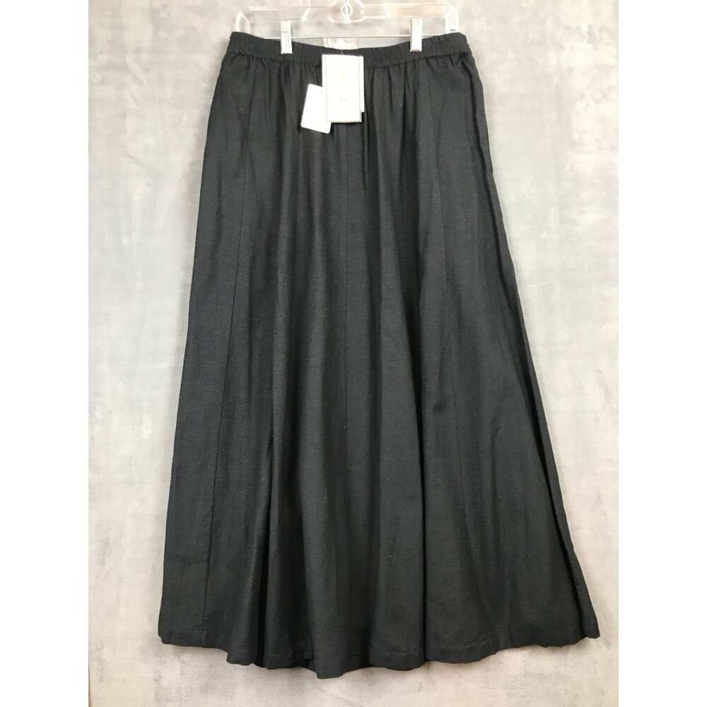 Anthony Originals Maxi Skirt Womens S Black Floral Embroidery Rhinestone Detail - Picture 2 of 9